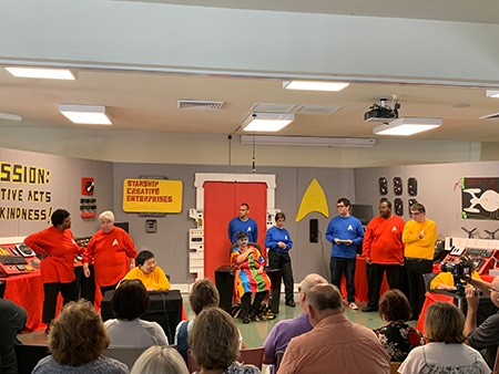 Ten castmates came together to perform “The Wrath of Wrong”, a play written and directed by Stephanie Roth. The play highlighted the importance of kindness, a common theme at the Creative Enterprises center, which offers vocational and occupational training to adults with physical and intellectual disabilities.