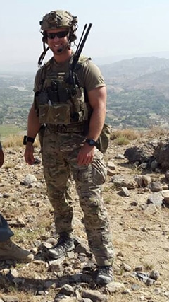 Justin Lascek during his first deployment. Justin is a Green Beret Special Forces Medic, who grew up in Gwinnett County.