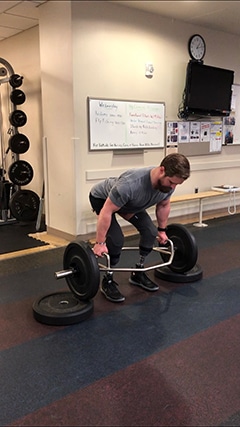 Justin Lascek working out in the MATC (Military Advanced Training Center) at Walter Reed.  He excelled in therapy and often stayed hours past his session. 