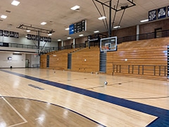 This shiny new gym floor was sponsored by NBA player Louis Williams, a 2005 graduate of South Gwinnett High School.