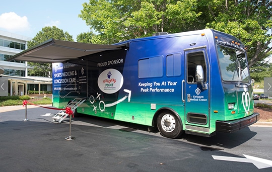Northside Hospital's Concussion Care-A-Van provides free baseline testing and preventative education.
