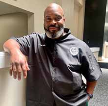 Hank Reid is the head chef at First Baptist of Snellville and prepares free meals for clients as well as volunteers at the SE Gwinnett Co op
