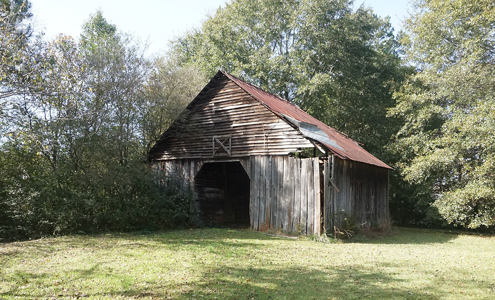 This is the original barn located behind the William Garner home.