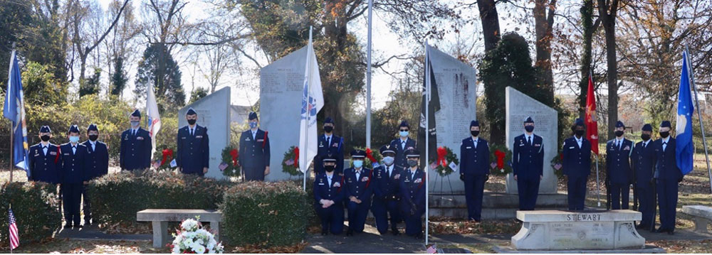 Cadets from the North Gwinnett High School JROTC program participated in the Second Annual Wreaths Across America ceremony at East Shadowlawn Memorial Gardens in Lawrenceville. This event was hosted by the Philadelphia Winn Chapter, NSDAR.