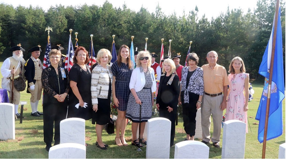 Philadelphia Winn members participated in a “Dedication of the Grave Marker” ceremony, commemorating the service of Button Gwinnett SAR compatriot, James Malcolm “Mike” Ruff Sr., held at the Georgia National Cemetery in Canton, Ga.