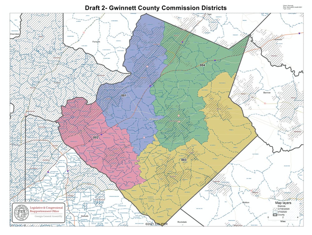 Gwinnett Commissioners Approve Draft Redistricting Commission Map