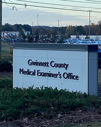 Gwinnett County Medical Examiners Office. (Photo by Carole Townsend, Gwinnett Citizen)